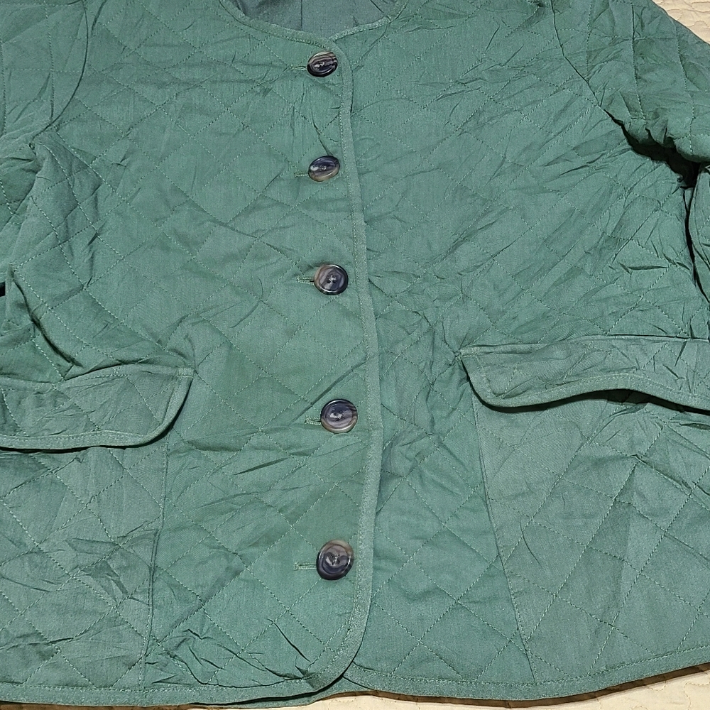 J. Crew quilted casual light weight jacket  size 12 - Picture 5 of 11